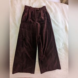 Banana Republic burgundy wide leg corduroy rivoli trousers